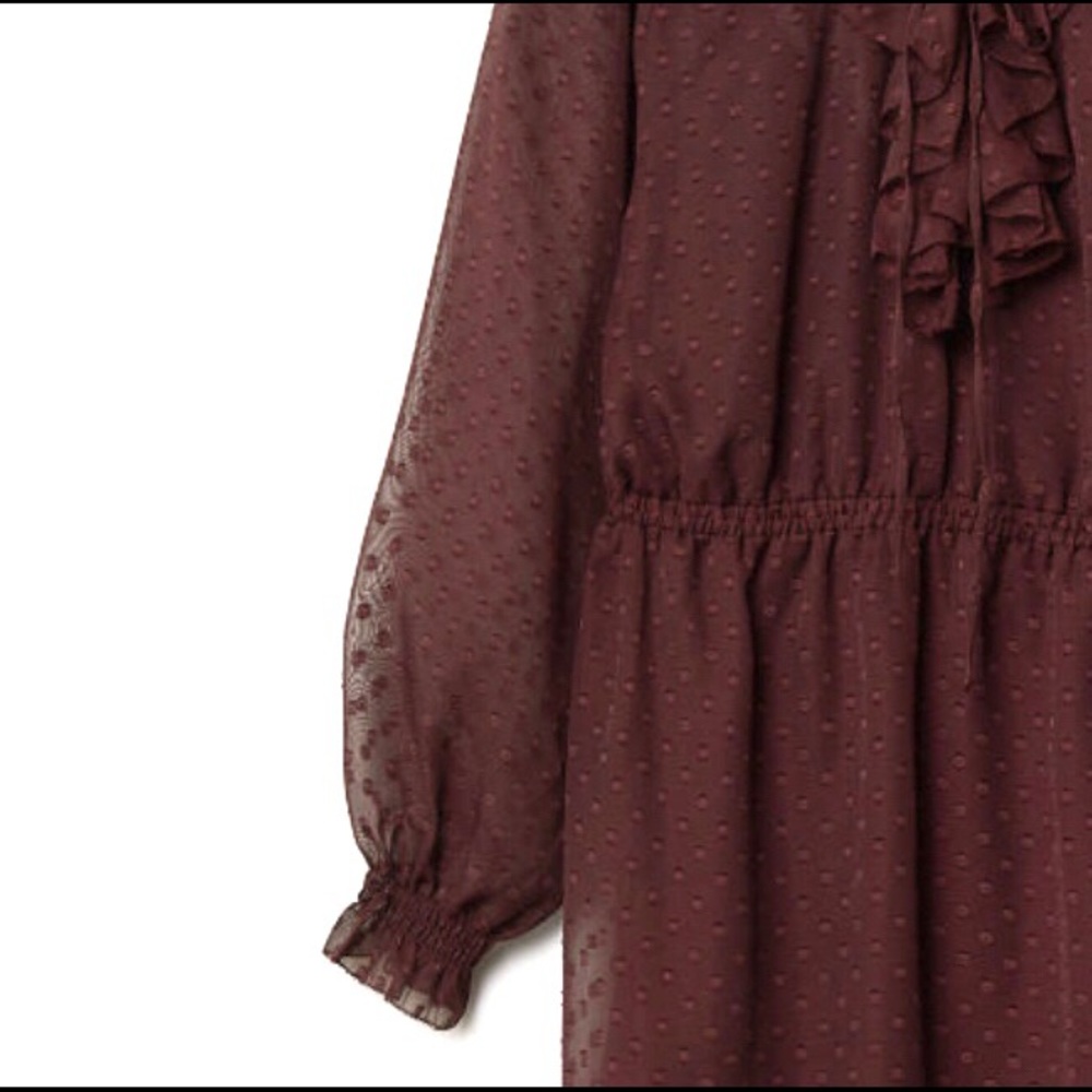 H&M Burgundy Flounced Dress - Picture 5 of 7